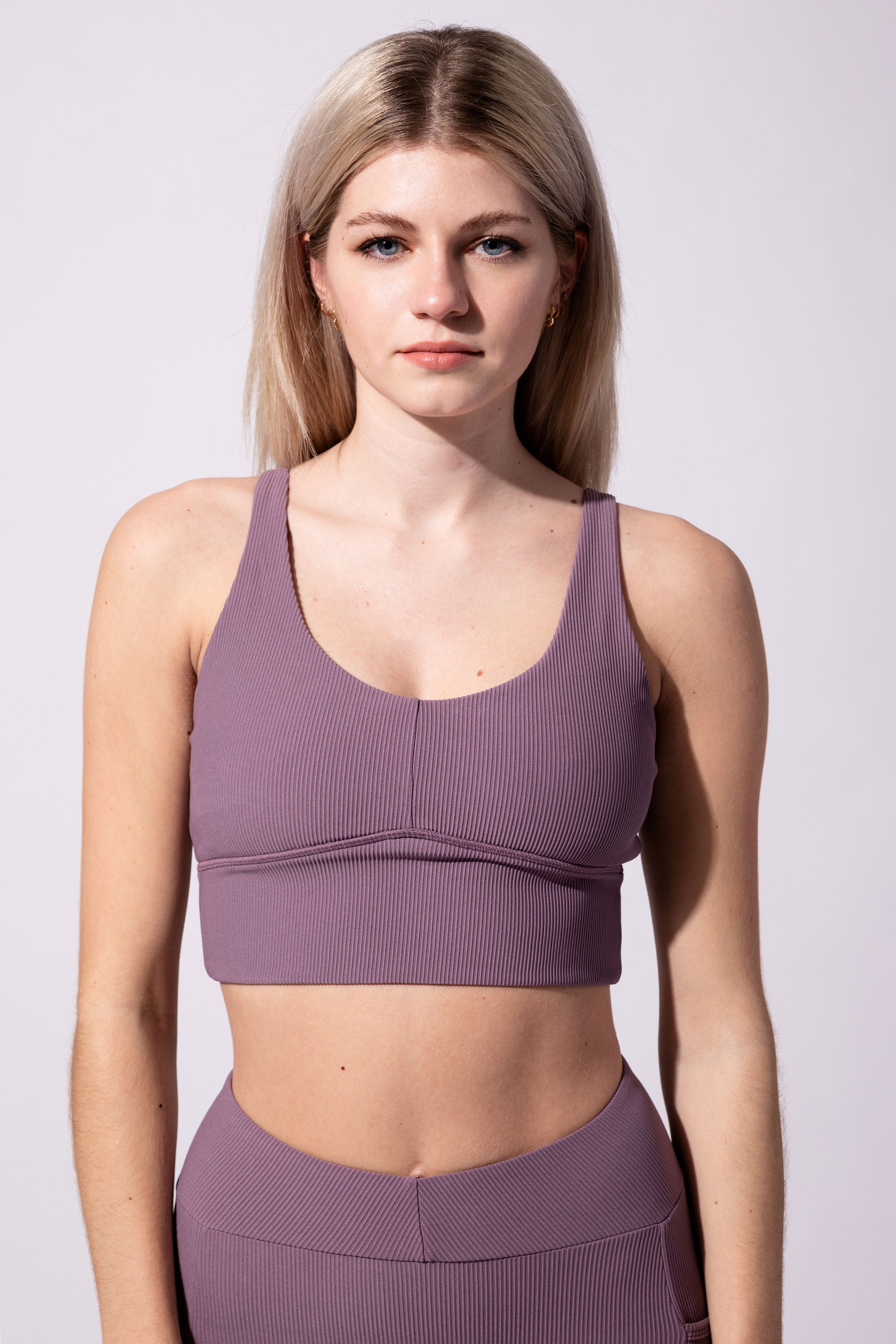 Orchid Ribbed Intention bra tank